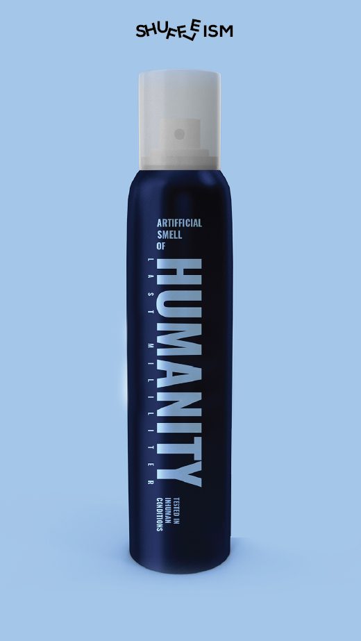 Shuffleism poster — ARTIFICIAL SMELL OF HUMANITY