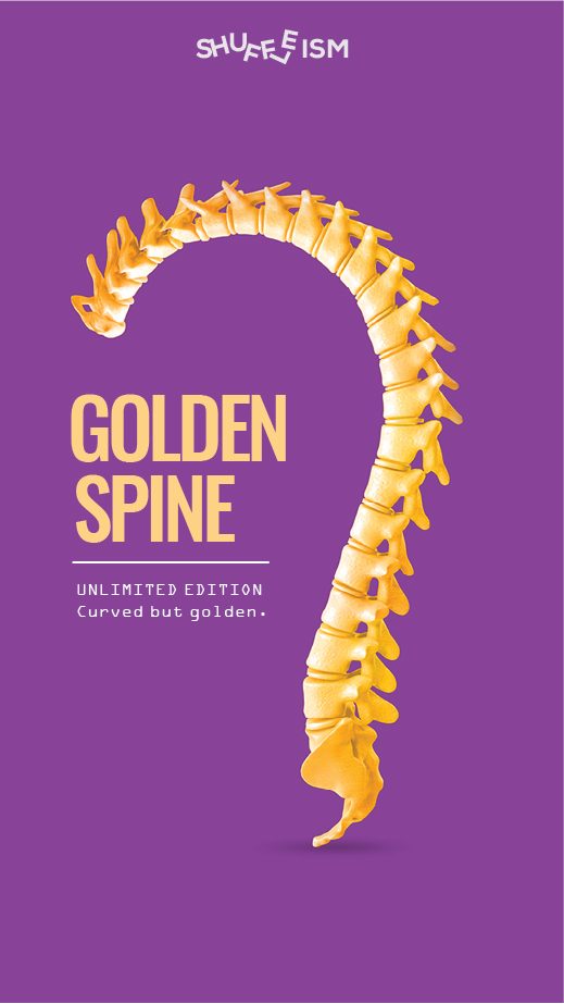 Shuffleism poster — GOLDEN SPINE